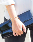 Silver Wave Amber Link Bracelet