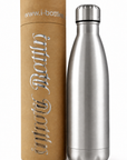 Water Bottle - Stainless Steel and Reusable - Silver