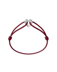 Silver Heart Cord Bracelet