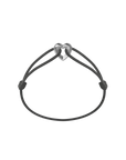 Silver Heart Cord Bracelet