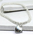Merry Christmas Gift Hamper | Silver Heart Bracelet & Jewellery Box