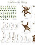 Extra Monkeys, Vines & Leaves -  Repositionable Wall Decals Add-on Set