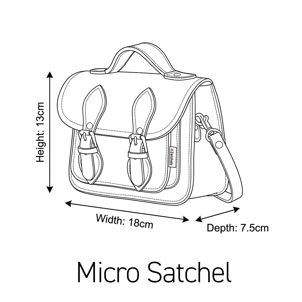 Handmade Leather Micro Satchel - White