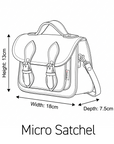 Handmade Leather Micro Satchel - White