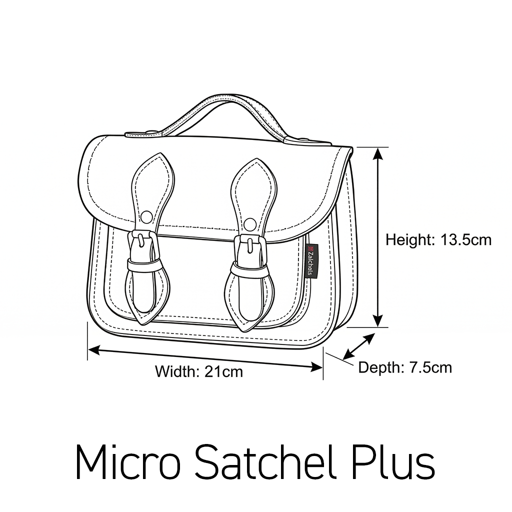 Handmade Leather Micro Satchel - White
