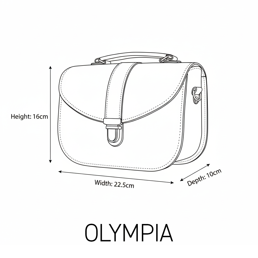 Olympia Handmade Leather Bag - Dark Brown