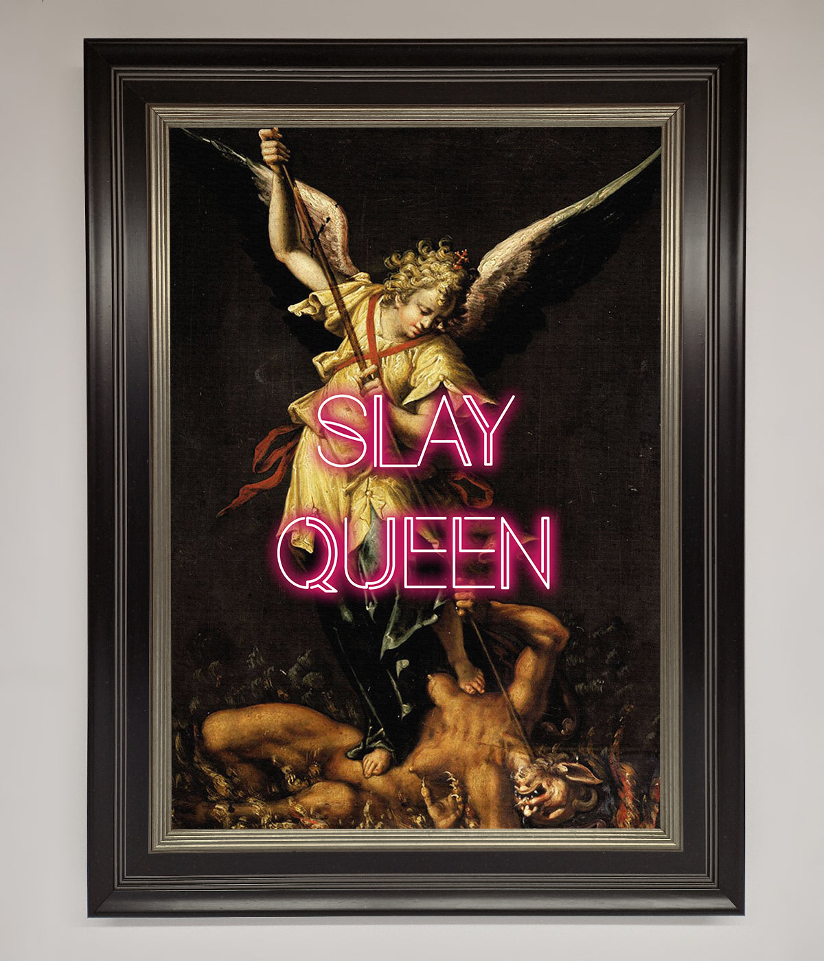 Slay Queen altered art framed print, premium stylish handcrafted trending wall decor by Zestio at brixbailey.com