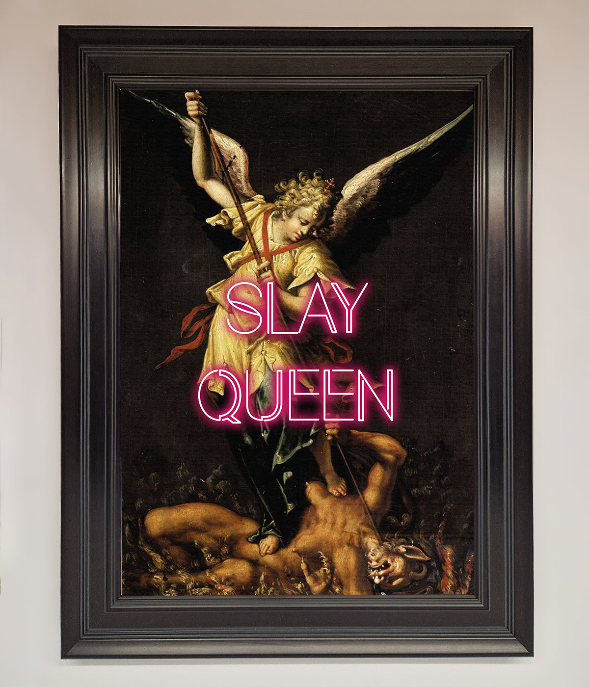 Luxury Slay Queen Altered Art Framed Print, Premium Handcrafted Wall Decor by Zestio at brixbailey.com