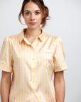 Poppy Lemonade Stripe Silk Blouse