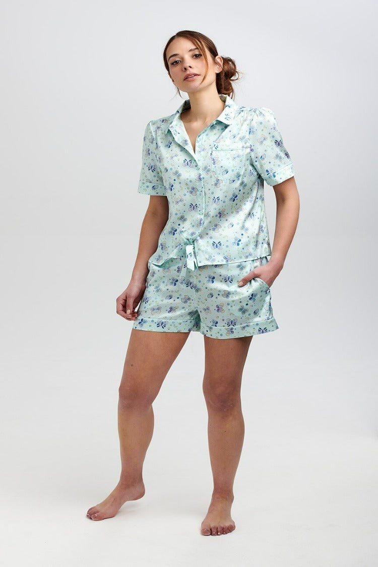 Rosie Glacier Butterfly Silk Short