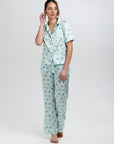 Poppy Glacier Butterfly Silk Trouser