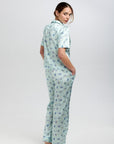 Poppy Glacier Butterfly Silk Trouser
