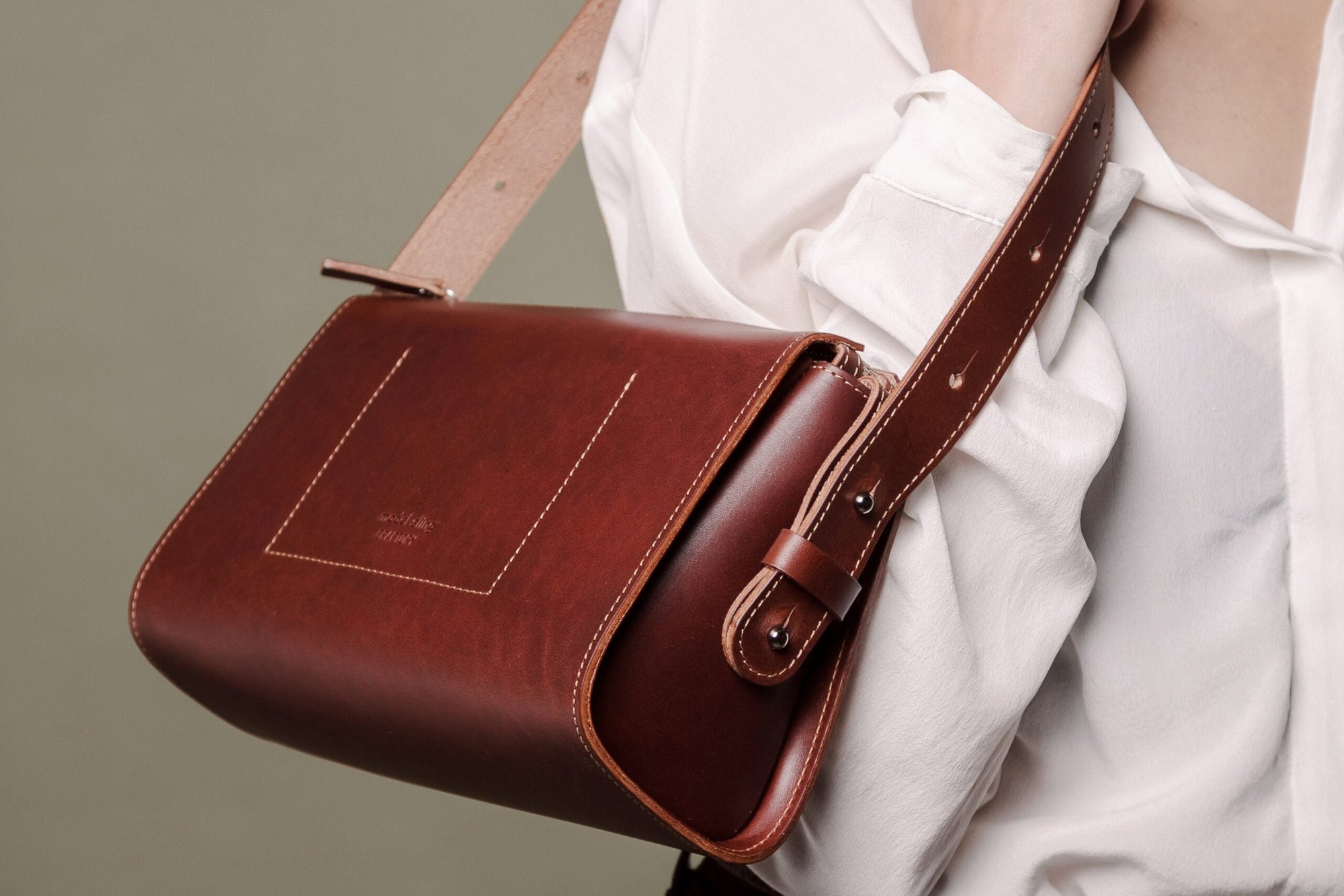 Craftory Model Sling – Elegant Leather Bag with Zipper & Pockets by Craftory at brixbailey.com