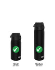 Leak Proof Water Bottle Replacement Lid, Black, Small / Medium