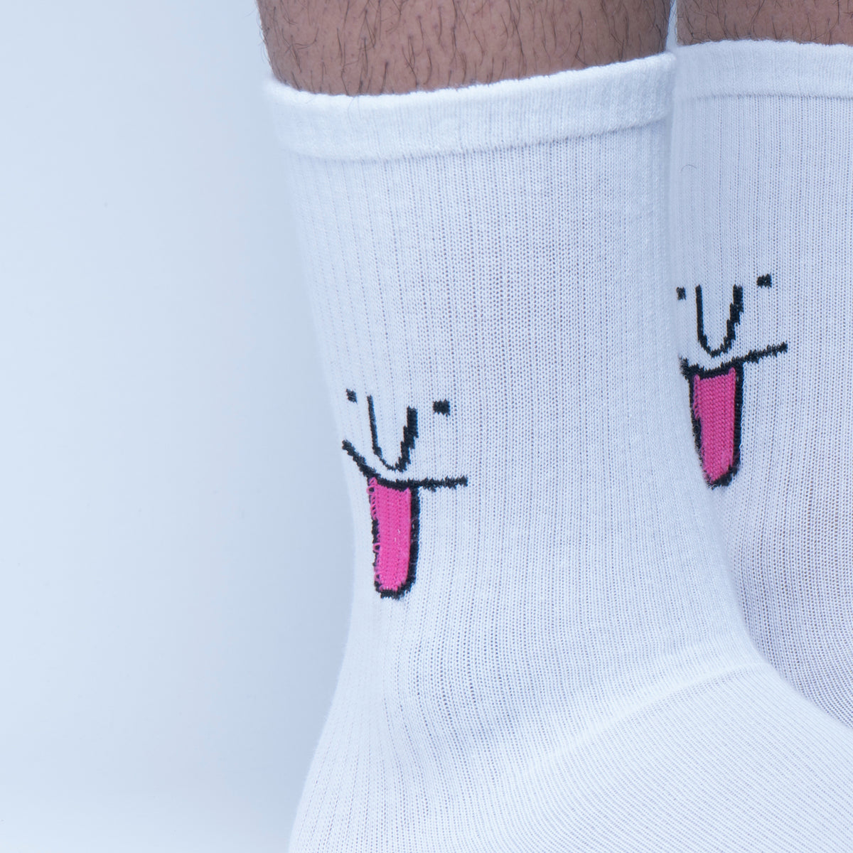 Smiley face socks pack of 4, premium cotton blend, stylish and comfortable, EU sizes 36-41, UK sizes 3-7 by Body and I at brixbailey.com
