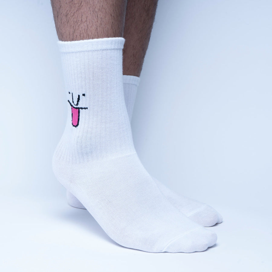 Luxury smiley face socks pack of 4, premium cotton blend, stylish and comfortable, EU sizes 36-41, UK sizes 3-7 by Body and I at brixbailey.com