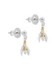 Snowdrop Silver & Gold Vermeil Drop Earrings