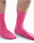 Plain Bamboo Socks - Bubblegum Pink