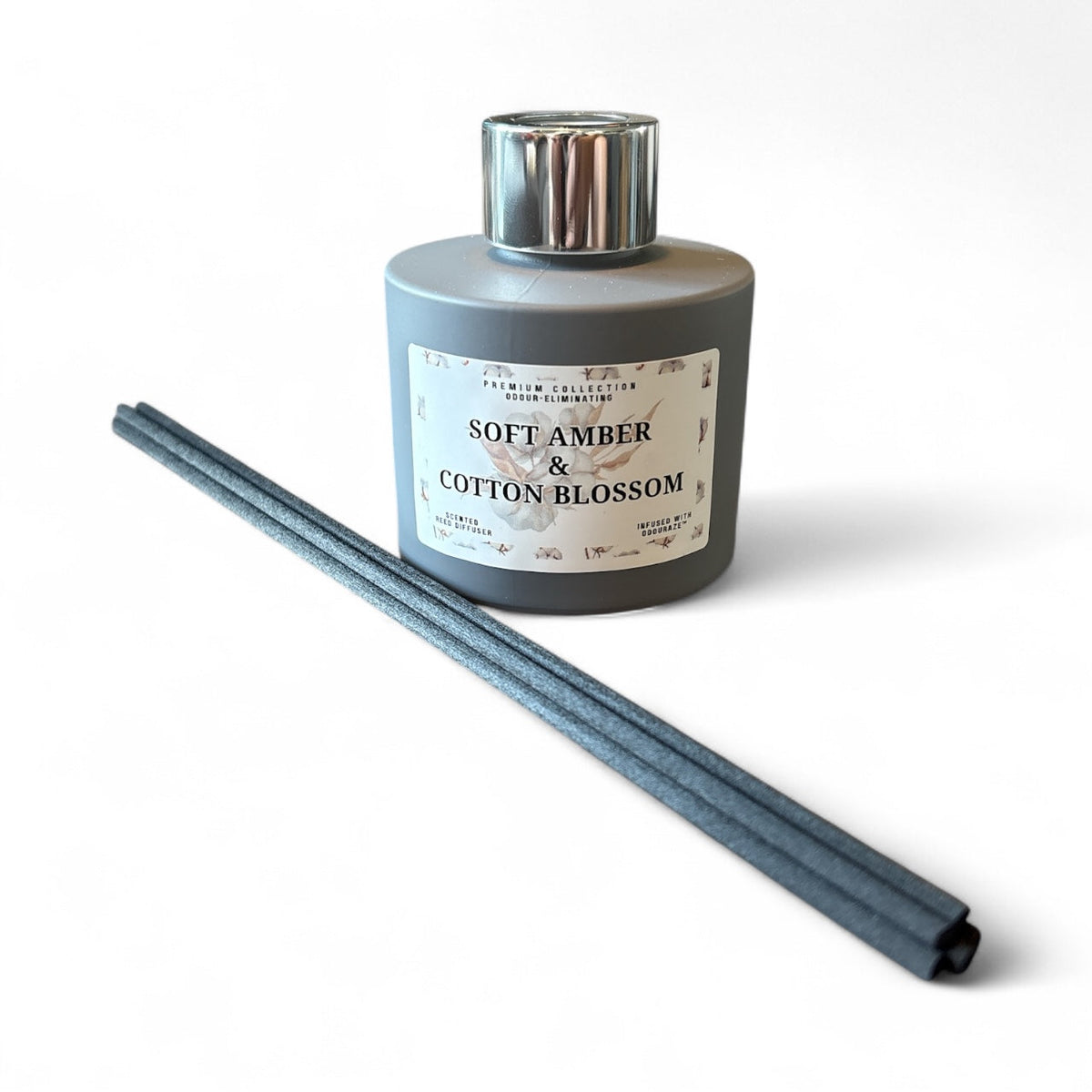 Soft Amber &amp; Cotton Blossom – Odour Eliminating Reed Diffuser (100ml)