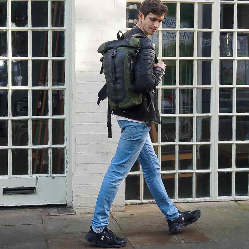 Soldier Water-Resistant Vegan Canvas &amp; Inner Tube Laptop Backpack