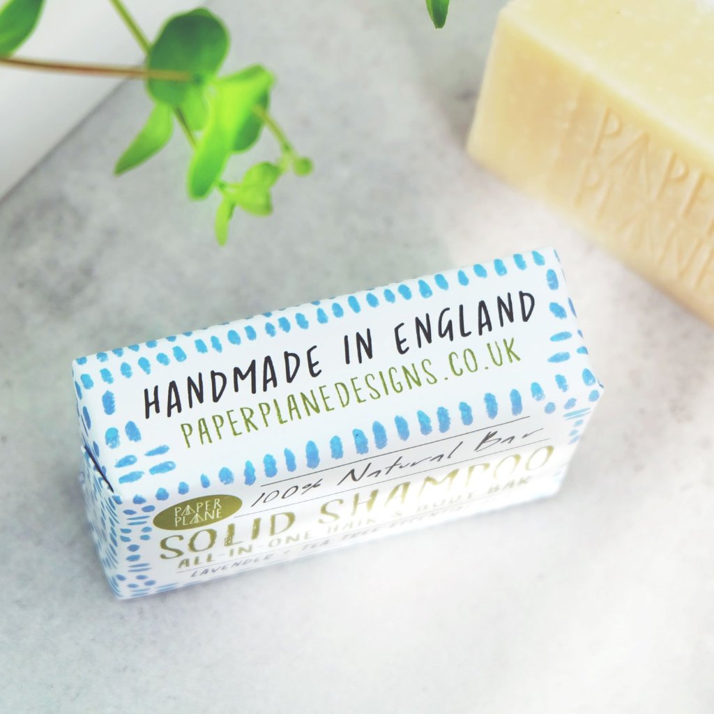 Lavender and Tea Tree 100% Natural Vegan Plastic-free Solid Shampoo