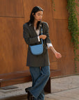 Handmade Recycled Genuine Leather Bag - 15cm Tall, 19cm Wide, Adjustable Handle - Sustainable & Durable by Sook Stainable at brixbailey.com