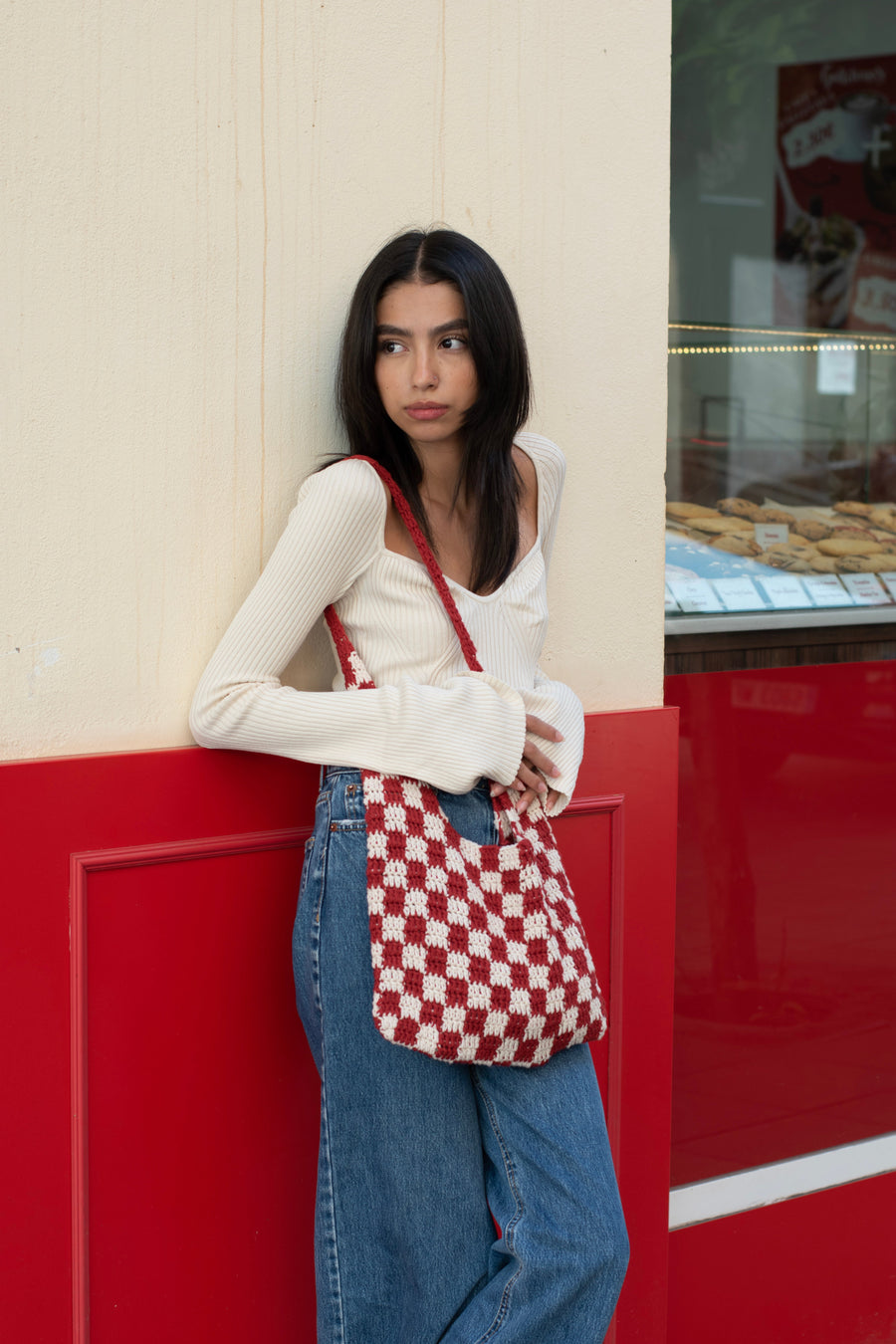 Handmade Knitted Cotton Crochet Bag - Eco-Friendly & Sustainable Fashion Accessory by Sook Stainable at brixbailey.com