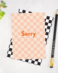 Sorry Checkerboard Apology Card