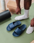 French Navy Slider Sandals for Men