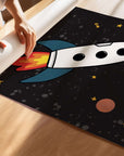 Space Rocket 2 print - black background