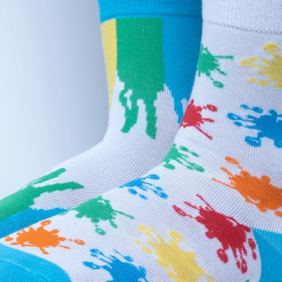 Colorful mismatched socks, happy personality splash of colors, premium cotton blend, EU 36-41 UK 4-8, trending best-selling by Body and I at brixbailey.com