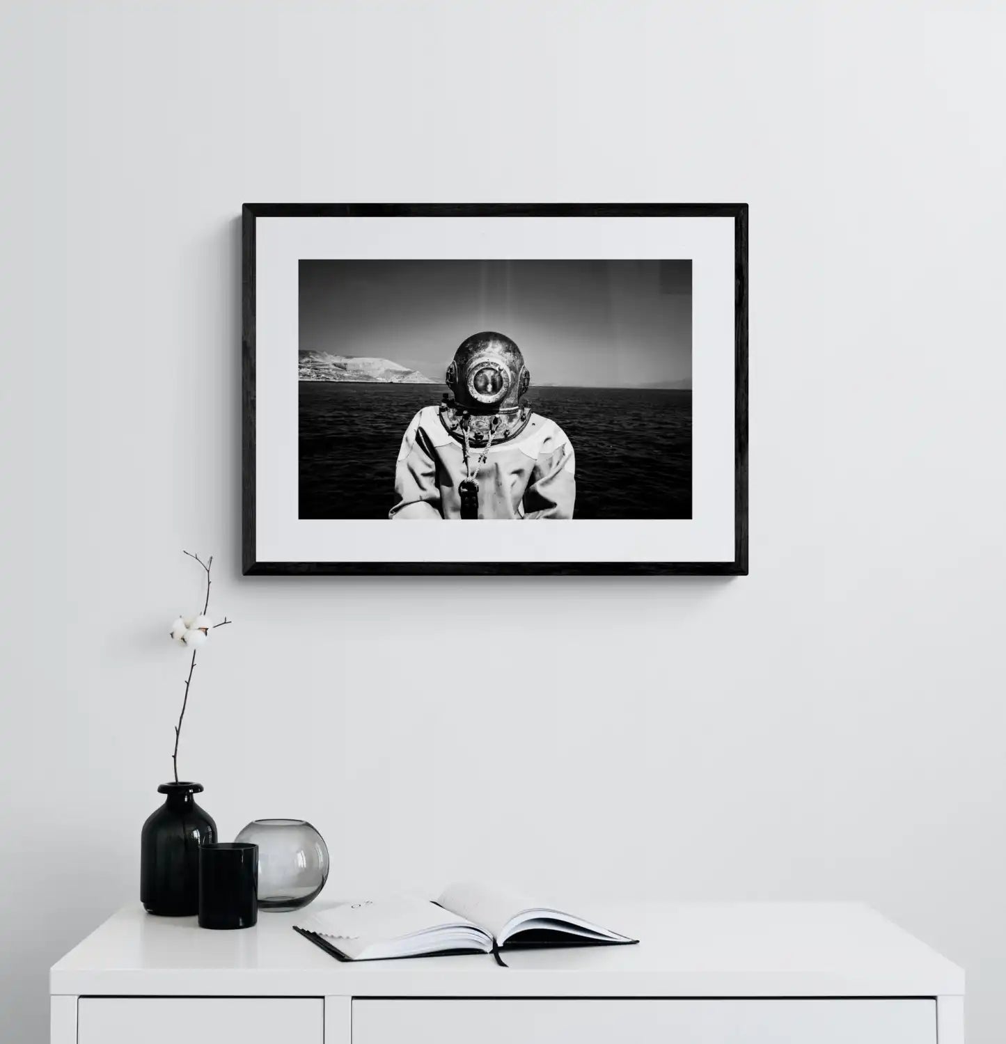 The Authentic Charm of Kalymnos: A Sponge Diver&#39;s Journey - Limited Edition Black &amp; White Photography Print by George Tatakis at brixbailey.com