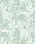 Spot Tropical Wallpaper with Leopards and Leaves