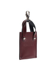 Mini tote bag charm - Marsala Red