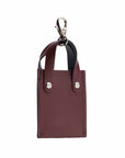 Mini tote bag charm - Marsala Red
