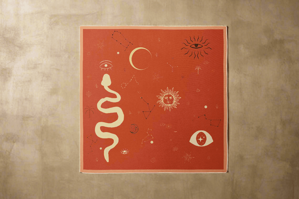 Cosmic Silk Beach Wrap Scarf in Mystic