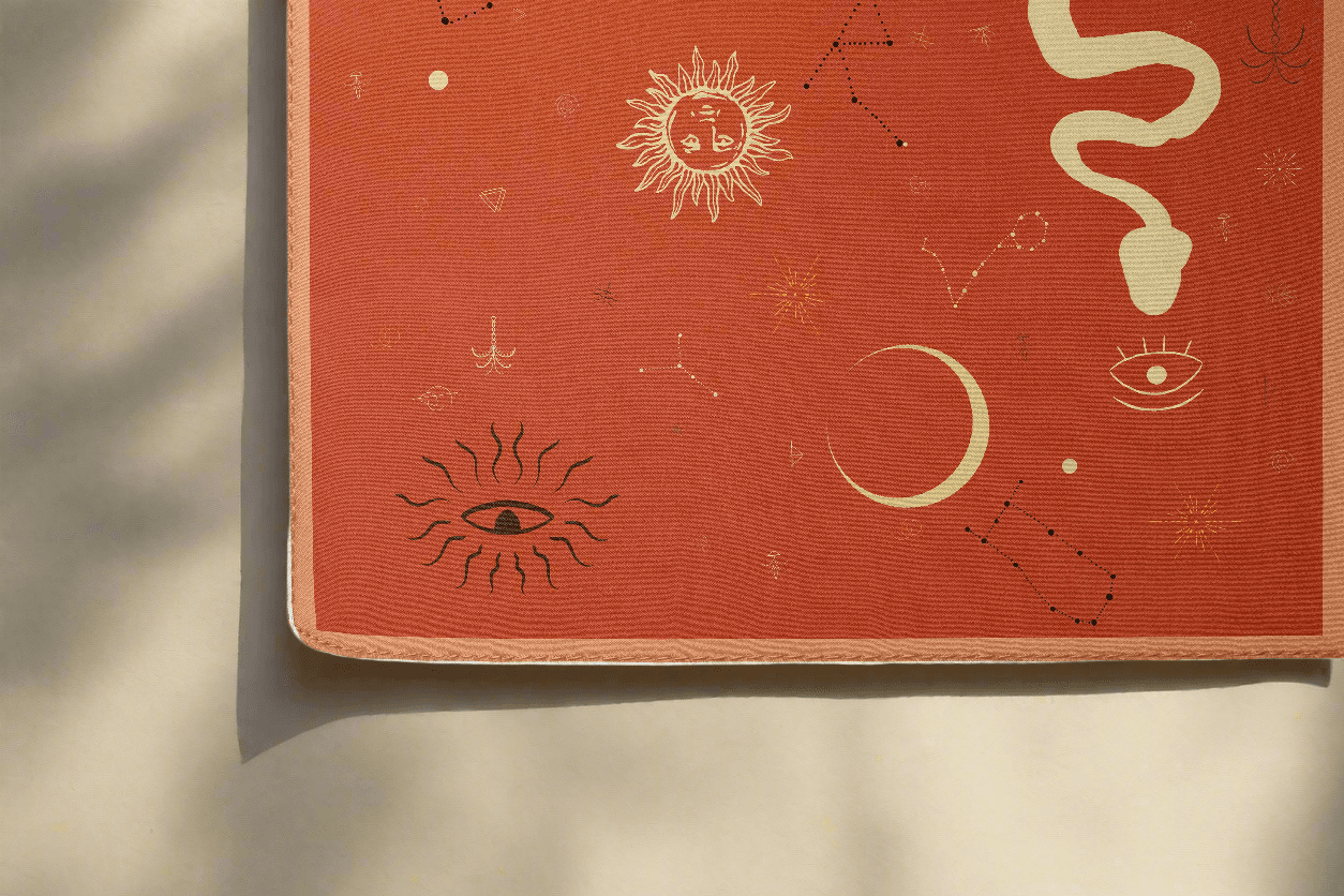 Cosmic Silk Beach Wrap Scarf in Mystic