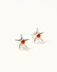 Amber Starfish Stud Earrings