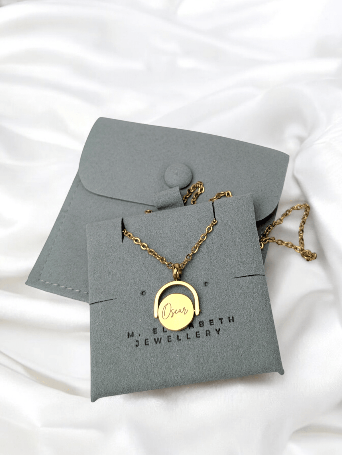 Custom Engraved Spinner Necklace