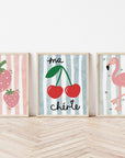 Strawberries kids wall art print