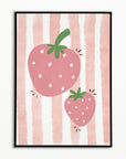 Strawberries kids wall art print