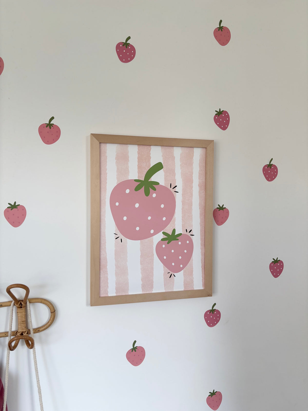 Strawberries kids wall art print