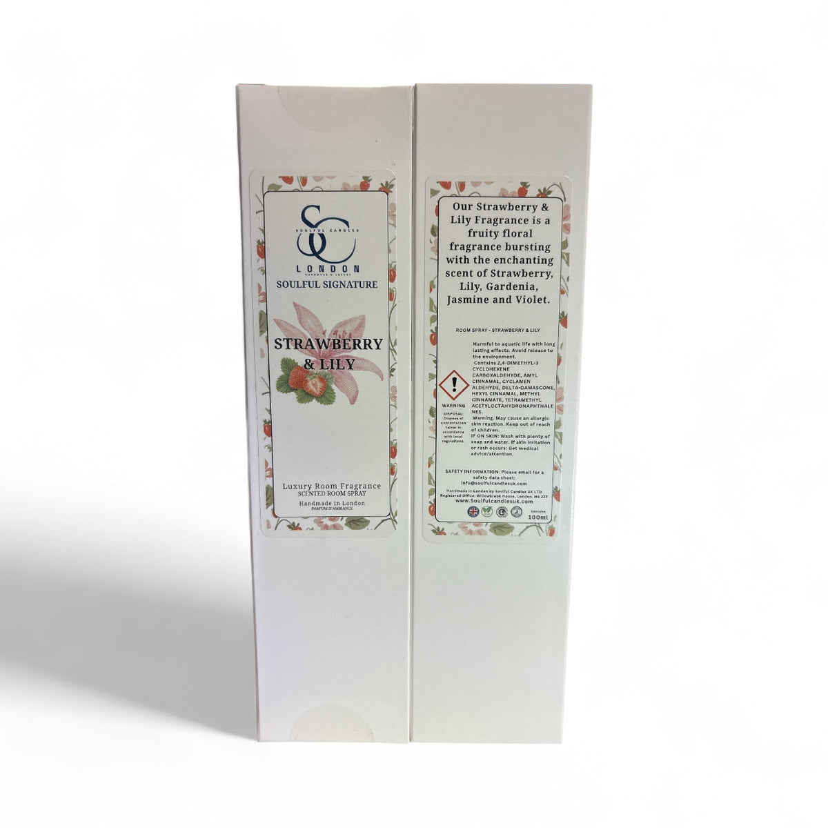 Strawberry &amp; Lily Luxury Room Spray (Alcohol‑Free) – 100ml