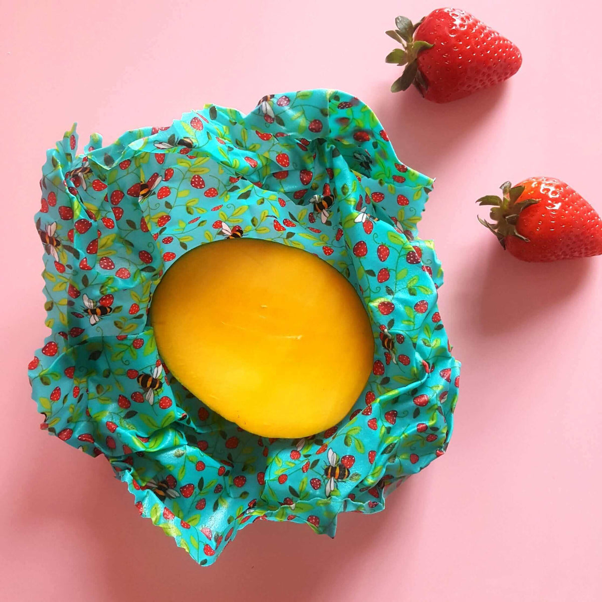 *Set of 3 Handmade Beeswax Wraps | Bees &amp; Cherries