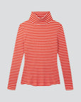 Striped Cotton Roll Neck