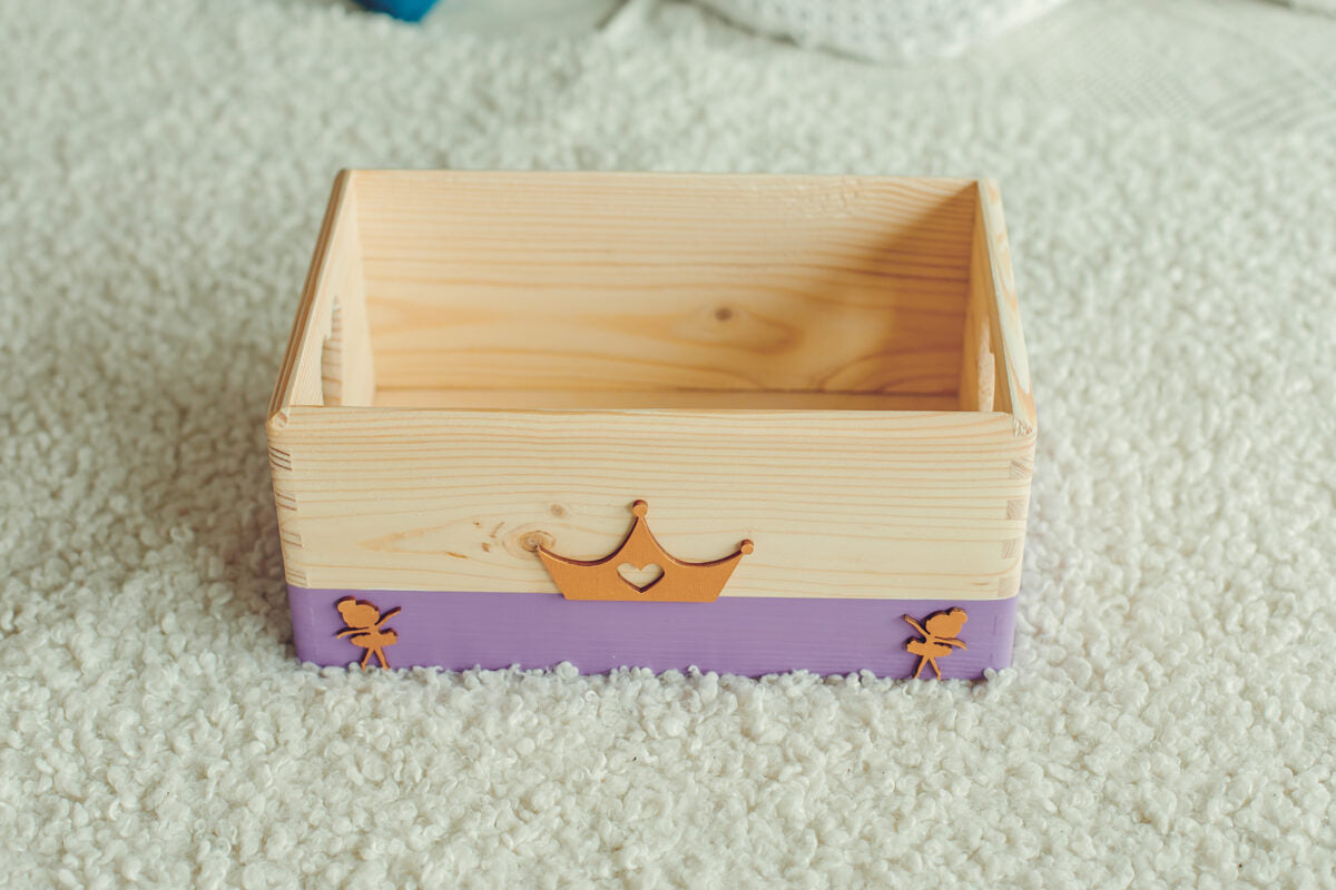 Handcrafted Wooden Storage Box – Heart Cutouts & Whimsical Style by Kai aš mažas buvau at www.brixbailey.com