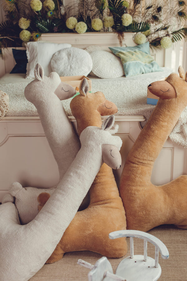 Handmade Giant Super Soft Alpaca Toy - Comfy Pillow &amp; Stylish Room Decor by Kai aš mažas buvau at www.brixbailey.com