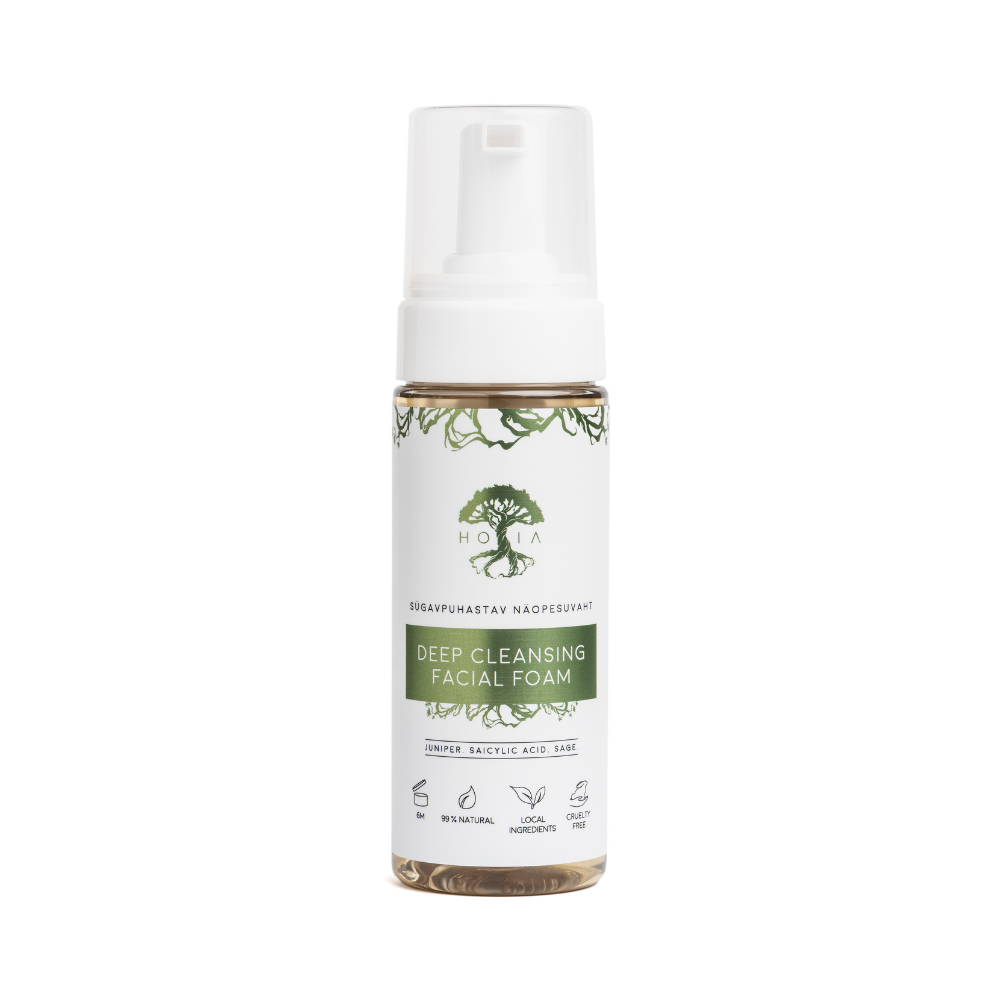 Deep Cleansing Face Wash Foam – Juniper &amp; Sage, For All Skin Types by HOIA at www.brixbailey.com
