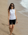 Supima Cotton High Neck Tank Top