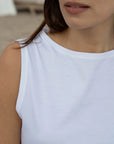 Supima Cotton High Neck Tank Top
